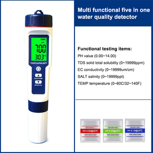 High Precision <strong>pH</strong> Meter, <strong>pH</strong> <strong>Pen</strong>, Portable Water Quality Detector with Five in One for <strong>PH</strong>/TDS/EC/SALT/TEMP Detection - Product Image 2
