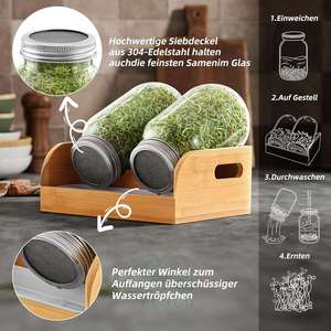 Juego de Germinación de Bambú Ecológico y Duradero con Asa y Bandejas de Cultivo para Germinar Semillas y Brotes - Product Image 3