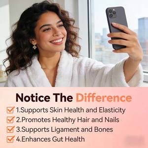 Gomitas de Colágeno Marino OEM, Promueve el Crecimiento del Cabello, Deja la <span class=keywords><strong>Piel</strong></span> y las Uñas Más Saludables, Repone la Energía, Suplemento - Product Image 4