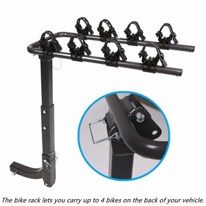 Venta caliente 4-bicicleta capacidad Hitch bicicleta montado de compañía para camiones de coches suv Minivans con 1,5 "y" 2 "Hitch receptor - Product Image 2