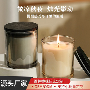 เทียนหอมอโรมา 100 กรัม ทำจากขี้ผึ้งถั่วเหลือง กลิ่นหอมสำหรับห้องนอน ช่วยผ่อนคลาย เหมาะเป็นของขวัญ - Product Image 3