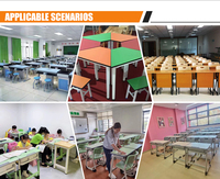 Meubles scolaires d'Arabie Saoudite, bureau d'étude individuel pour élèves, chaises et tables en bois pour collège