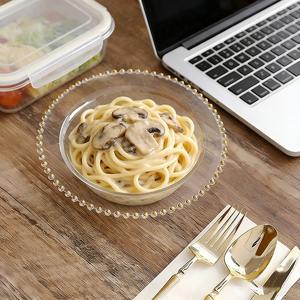 Ciotola Monouso in Plastica Trasparente con Design Perla Dorata, Contenitore per Alimenti 13.9cm/18.1cm per Feste, Catering, Matrimoni - Product Image 6