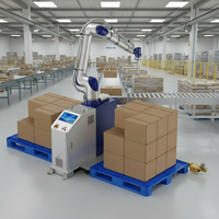 Paletizador Colaborativo JINWEI DS-CR45, 45 kg, 1947 mm, 2200 mm, CE, UL, NSF, ISO 10218, 8 piezas/min, 6 Ejes, para Producción Industrial Pesada