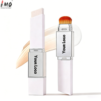 Fond de teint stick matifiant et changeant de couleur, sans logo, crème et pinceau 2-en-1, accepte logo personnalisé