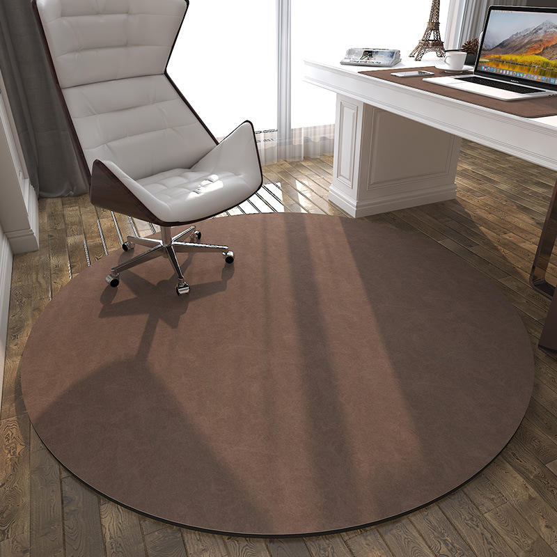 Cojín de silla de cuero colorido - redondo gris minimalista