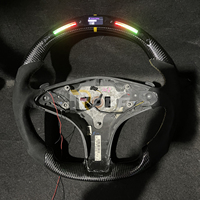 Volant en fibre de carbone personnalisé avec écran LED, design sportif pour Mercedes-Benz C63 AMG C63 W204 2009