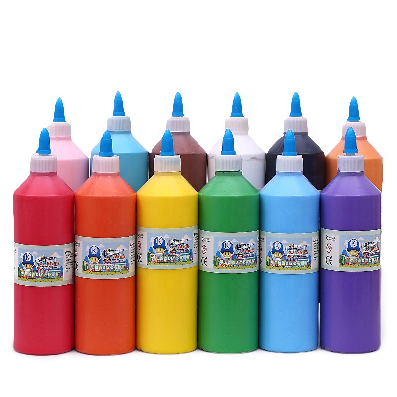 Bulk Stof Verf 500 Ml Plastic Fles Verpakking Kunst Verf Aangepaste Pakket Set Voor Kunstenaars Acryl