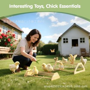 Wooden <b>Bird</b> Perch <b>Stand</b> 14.37in For Chick Duck Quail Parrot Pet Training Support - Product Image 5