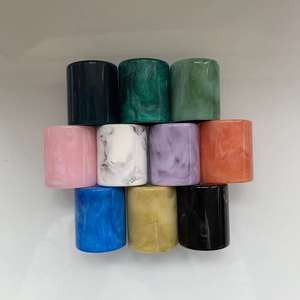 غطاء عطر فاخر FEA15 بتصميم فريد من الراتنج على شكل حجر رخامي - Product Image 3