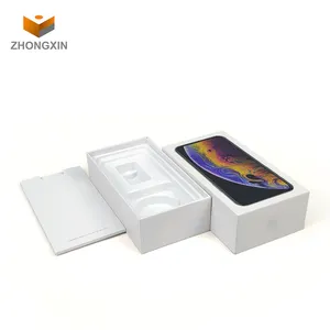 लक्जरी कस्टम लोगो मोबाइल फोन बॉक्स के लिए iphone ग्लास मोबाइल कागज गत्ता पैकेजिंग हार्ड