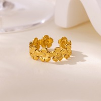 Nouvelle Bague Ouverte Grande Fleur en Acier Inoxydable, Design Original, Style Hip Hop, Bagues de Phalange, Bijoux Indiens, Vente en Gros IndiaTGJZ4694