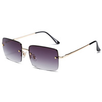 Lunettes de soleil rectangulaires sans monture en métal pour fabricants, verres PC multicolores, pour décoration de fête en extérieur, unisexe