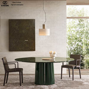 <span class=keywords><strong>Tavolo</strong></span> da Pranzo in Marmo di Alta Gamma in Stile Villa Minimalista, <span class=keywords><strong>Tavolo</strong></span> Rotondo Moderno e Lussuoso per Ristorante - Product Image 2