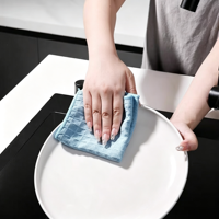 Lot de torchons de cuisine en microfibre gaufrée à séchage rapide pour le nettoyage – Vente en gros usine