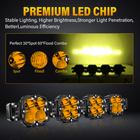 Barre lumineuse LED ambrée modulaire connectable 28 pouces 10000LM IP67 étanche 12V 24V tout-terrain pour 4x4 SUV UTV Camion