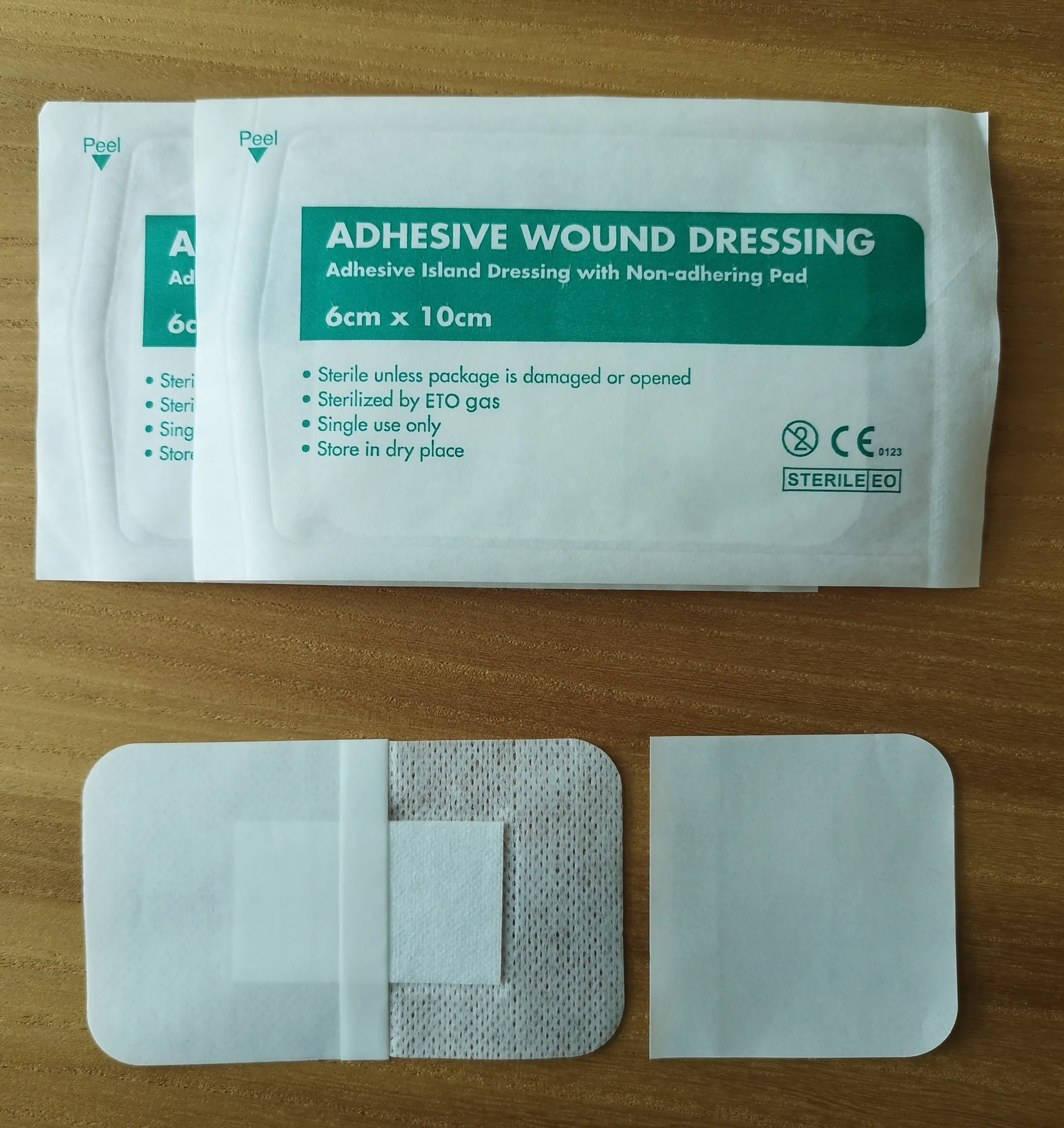Wound care pad medical non-woven wound burns breathable dressings with ce iso medical