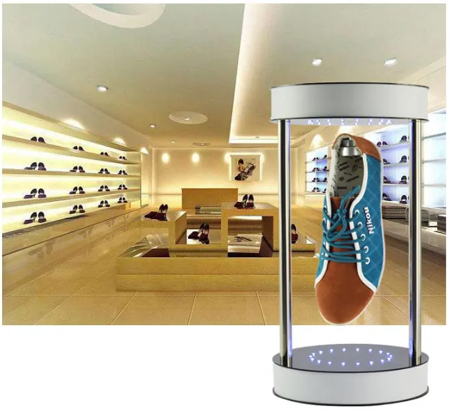 Kotak Sepatu Levitasi Magnetik Tampilan Melayang, Dudukan Botol Maglev LED, Dudukan Botol Bir