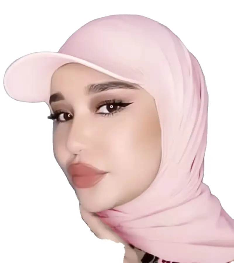 New Fashion Sport Hijab Hot Selling In Turkish Baseball Cap Chiffon Instant Hijab Scarf For Muslim Women