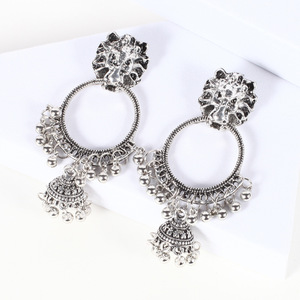 Indian Lion <b>Head</b> Tassel Earrings Alloy Long Ethnic <b>Style</b> Fashion Accessories - Product Image 2