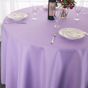 مفارش مائدة مستديرة أرجوانية فاخرة سادة بيضاء بوليستر مفارش مائدة مستديرة لفعاليات حفلات الزفاف ولائم - Product Image 2