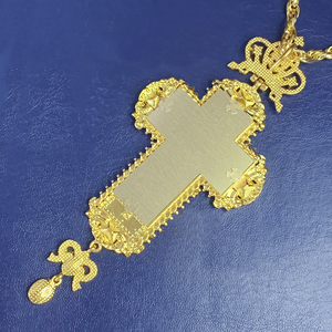 Collar <span class=keywords><strong>de</strong></span> corona <span class=keywords><strong>de</strong></span> deseo <span class=keywords><strong>de</strong></span> joyería cristiana romana chapada en oro con colgante <span class=keywords><strong>de</strong></span> Cruz estilo religioso Cadena <span class=keywords><strong>de</strong></span> cuerda <span class=keywords><strong>de</strong></span> aleación <span class=keywords><strong>de</strong></span> Zinc para oración - Product Image 4