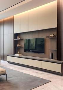 Mueble de TV de Madera con LED, Diseño Moderno de Casa de Campo, Mueble Duradero y Elegante para Sala de Estar, Configuración de Cine en Casa - Product Image 6