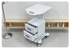 Carrello Mobile Professionale in Metallo per Macchinari da Estetica con Tavolo e 4 Ruote per Ospedale Hotel e Spa - Product Image 5