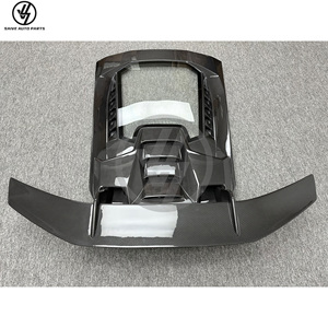 Performante Style Dry Carbon Fiber Rear <b>Engine</b> <b>Hood</b> With Spoiler for Lambo Huracan LP580 LP610 2014-2018 Bonnet Wing Car Parts - Product Image 3