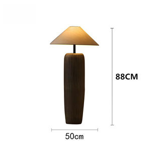 JYLIGHTING โคมไฟตั้งพื้น LED แบบย้อนยุค หลายขนาด ผลิตตามสั่ง วัสดุเซรามิกและผ้า สำหรับห้องนั่งเล่น ห้องนอน - Product Image 3