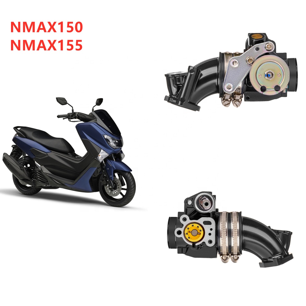 Черный корпус дроссельной заслонки 32 мм 34 мм для мотоцикла Yamaha NMAX 155 NMAX150 NMAX155