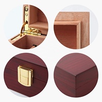 Armoire de luxe en bois de cèdre espagnol Cave à cigares portable avec technique de laque Boîte à cigares et étui à cigarettes cadeau en gros