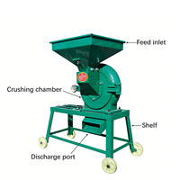 Moulin à farine de maïs automatique commercial et domestique, broyeur agricole portable avec moteur comme composant central