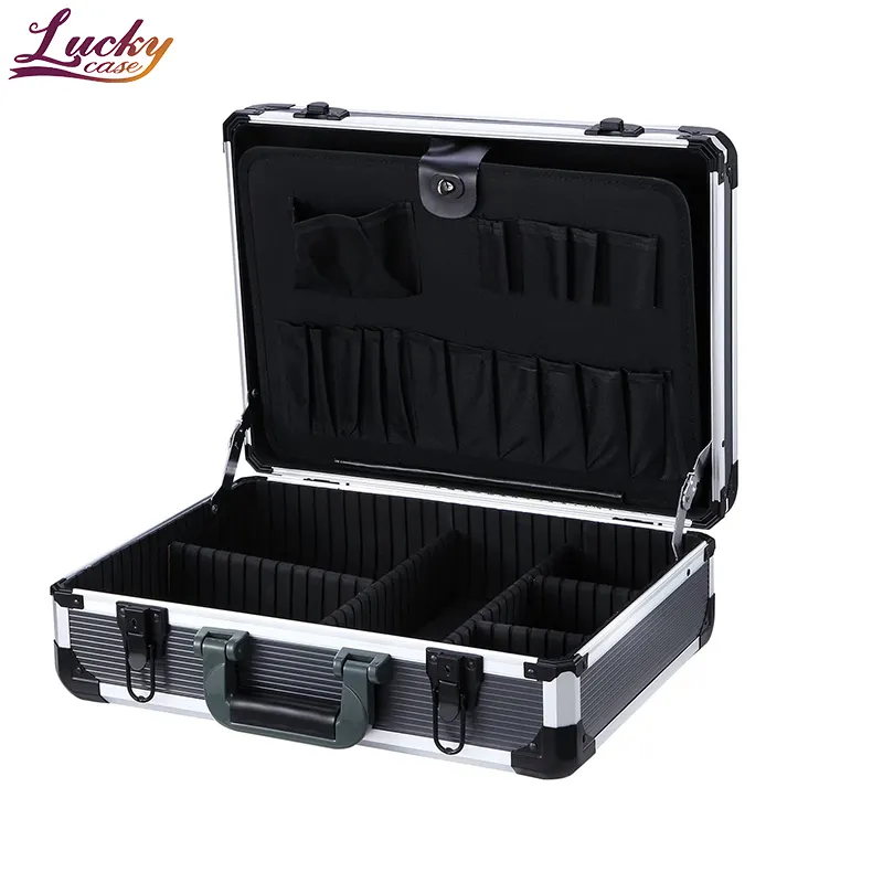 Aluminum Hard Case Tool box Storage Box Case Silver Carrying Case Aluminum Barber Tool Box