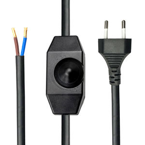 Ac Power Cord Cee <b>Plug</b> <b>With</b> Rotary <b>Switch</b> Stripped End 10A PVC Wire Home Appliance Use - Product Image 1
