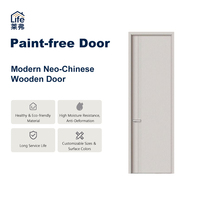Porte intérieure en bois durable et résistante à l'humidité, porte en MDF sur mesure avec grain de bois, porte de chambre écologique pour projet résidentiel