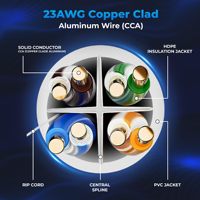 Cable de Comunicación Cat6A Cat6 para Interiores/Exteriores del Fabricante, 4 Pares, 23 AWG, CCA, BC, UTP, STP, FTP, SFTP, Cable de Red LAN Ethernet, 30M