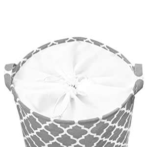 23-inch <b>Tall</b> (2 Pack) Extra Large <b>Laundry</b> <b>Basket</b> Storage Hamper Drawstring Waterproof Round Linen Collapsible Storage <b>Basket</b> - Product Image 2
