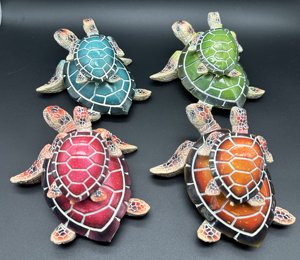 Hecho a mano personalizado 3D diseñador tortugas marinas resina estatua decoración <span class=keywords><strong>del</strong></span> hogar tortuga estatuilla para aniversario Naturaleza muerta patrón - Product Image 5