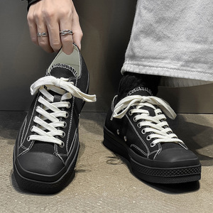 Classic <b>canvas</b> flat-top sneakers versatile breathable soft-soled women's low-top casual cloth shoes trendy shoes - Product Image 6