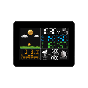 Wireless Weather Station <strong>Barometer</strong> Thermometer Hygrometer Wall <strong>Clock</strong> With Sensor - Product Image 2