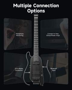 Kit Chitarra Elettrica Donner HUSH X <span class=keywords><strong>PRO</strong></span> - Chitarra da Viaggio Intelligente con Dozzine di Combinazioni Preimpostate, 7 Opzioni di Simulazione del Suono - Product Image 1