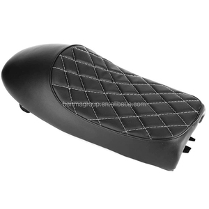 Siège <span class=keywords><strong>de</strong></span> <span class=keywords><strong>selle</strong></span> en cuir pour <span class=keywords><strong>moto</strong></span>, style rétro Vintage, coussin en forme <span class=keywords><strong>de</strong></span> rhombique, pour café Racer - Product Image 3