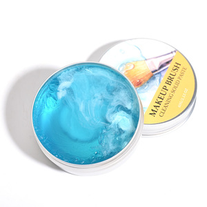 Brush cleaning <b>soap</b> solid silicone makeup cleaning brush, wipe, pure vegan makeup brush cleaning <b>soap</b>, packaged in tin box - Product Image 2