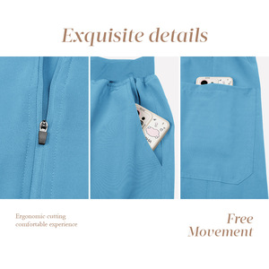 Women's Nursing Uniform Set Short Sleeve V Neck Top And Pants Moisture Wicking Hospital Workwear Multi Color Pet Medical Clothes - Product Image 3