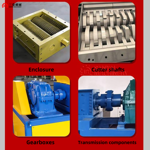 Ce chứng nhận đôi trục Shredder PLC hệ thống điều khiển tái chế dây chuyền sản xuất Shredder cho nhựa Lốp xe tải msw - Product Image 6