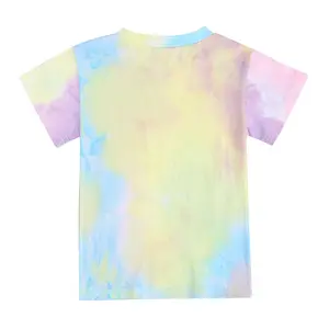 Trẻ Em Chàng Trai Mùa Hè Bộ Tie Nhuộm Ngắn Tay Áo Quần Short 2 Mảnh Trang Phục Unisex Trẻ Em Cô Gái Tie Dye Quần Áo Tracksuit