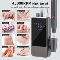 Ponceuse à ongles électrique professionnelle portable pour manucure et pédicure, avec embouts et stylo de gravure