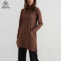 Haut de gamme personnalisé musulman Gym Wear femmes à manches longues hauts coupe ample couvrant la peau islamique Hijab modeste vêtements de sport fabricants
