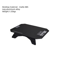 Table portable pliante à double usage pour le camping en plein air, pour la randonnée, en alliage d'aluminium, Table à manger à ouverture rapide pour le bureau en ABS